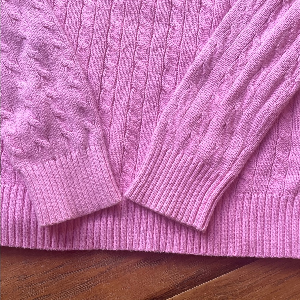 Lilly Pulitzer Pink Cable Knit Sweater - Picture 4 of 9